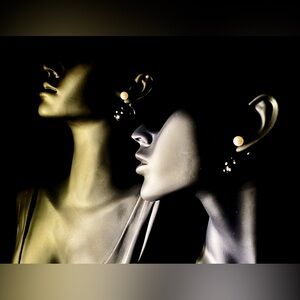 Tribal Handmade Yayoi Kusama Black White Polka Dots Pearl Ball-shaped Earrings